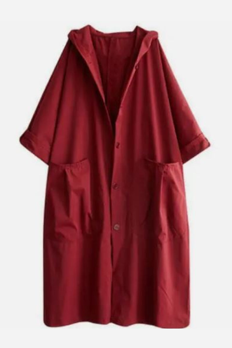 Sienna – Oversized Wasserabweisende Windbreaker-Jacke (Einheitsgröße)