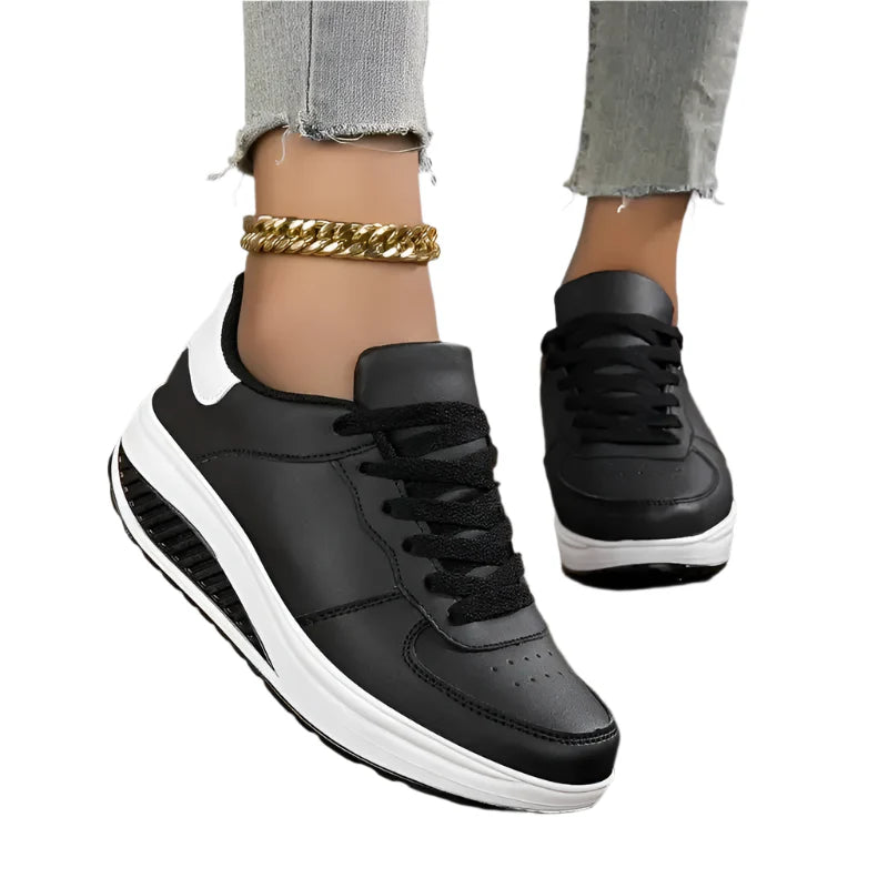 Xaviera – Legere Fashion Atmungsaktive Plateau-Keil Orthopädische Sneakers