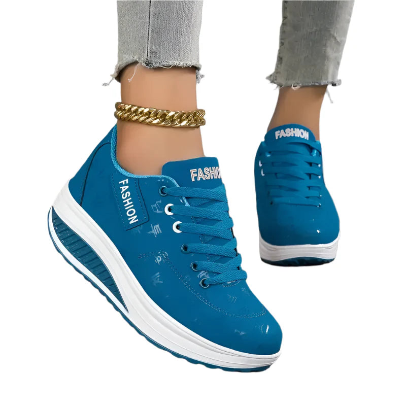 Xaviera – Legere Fashion Atmungsaktive Plateau-Keil Orthopädische Sneakers