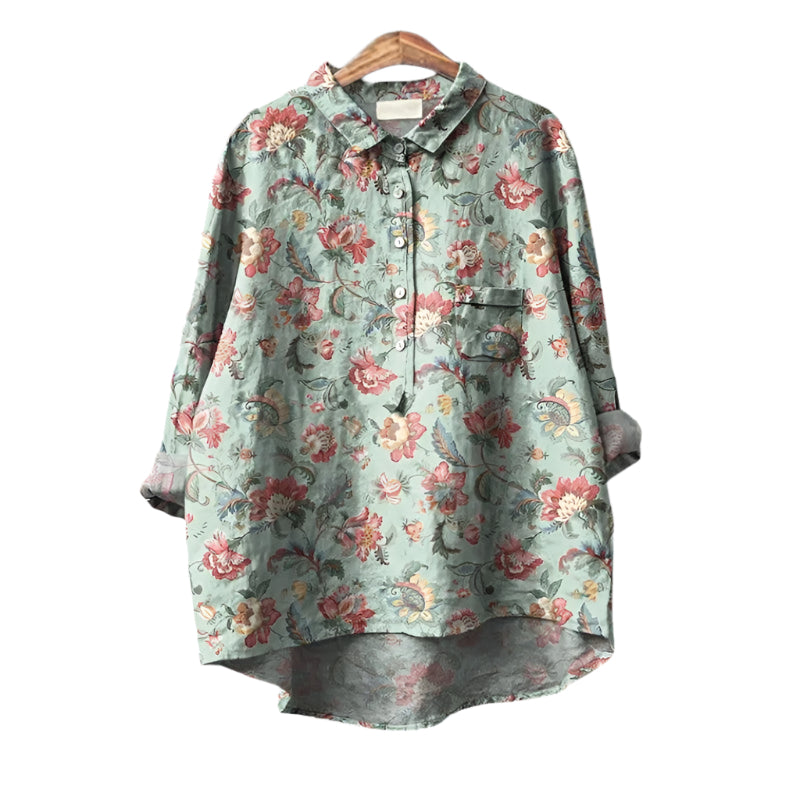 Saachi – Elegante Bluse mit Blumenmuster für Damen