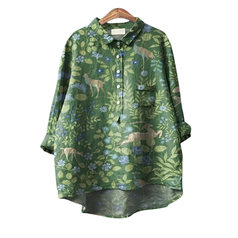 Saachi – Elegante Bluse mit Blumenmuster für Damen