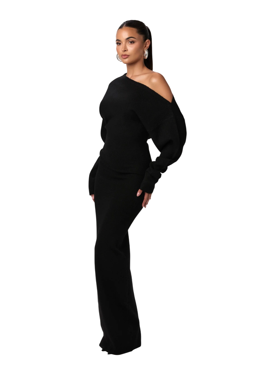 Azelia | Off-Shoulder Strickkleid
