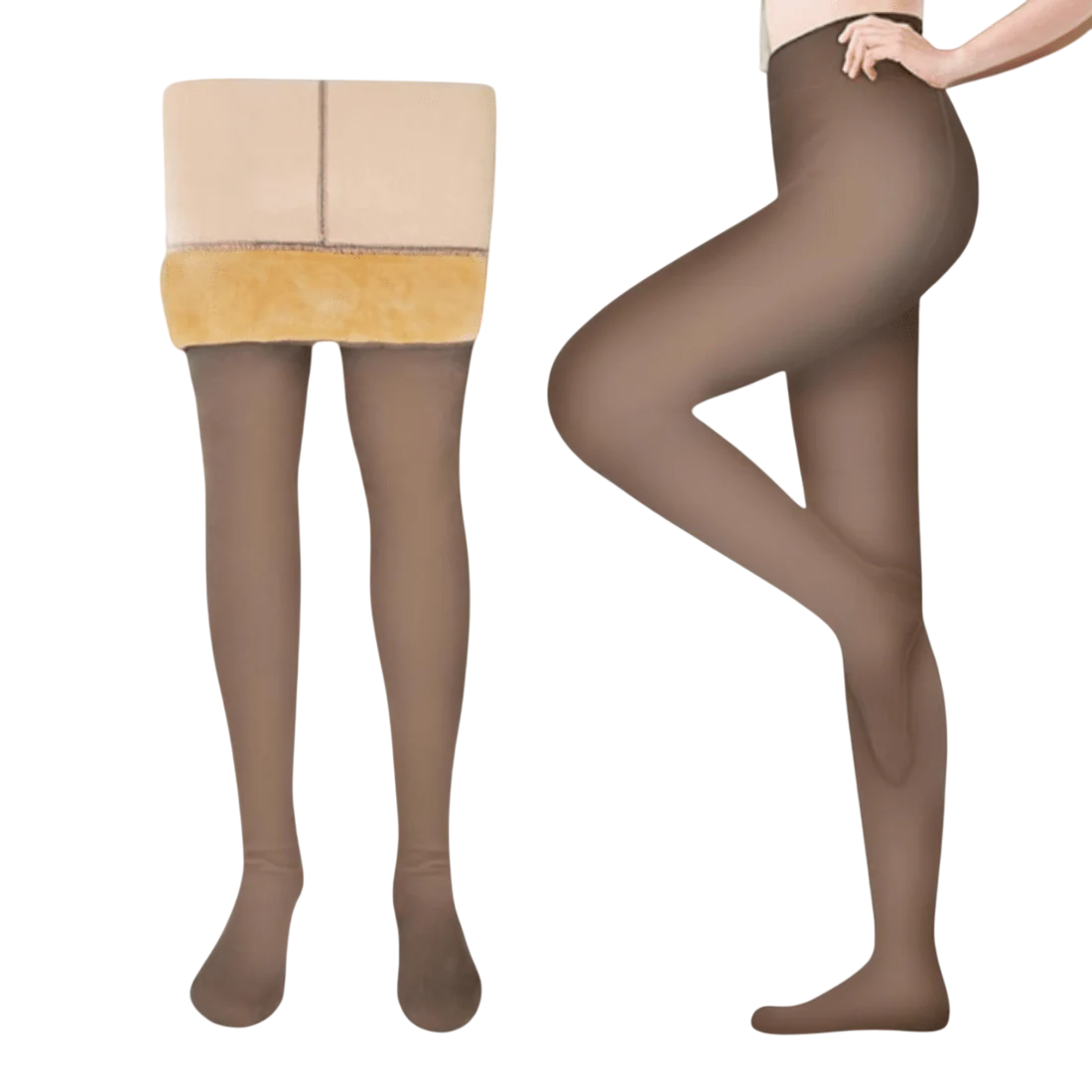 ThermaSheer Damen-Fleece-gefütterte Transparente Strumpfhose