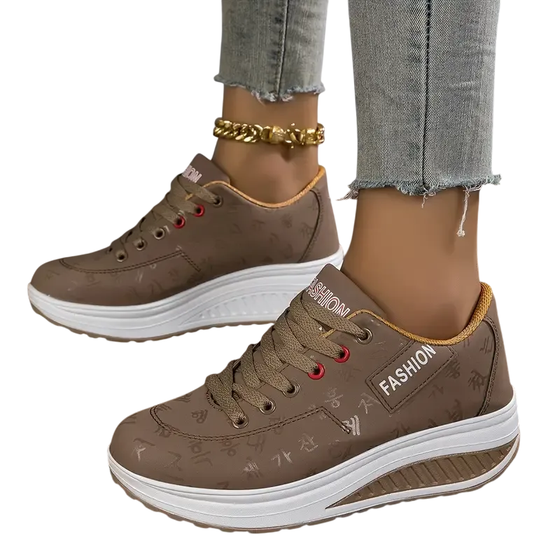 Xaviera – Legere Fashion Atmungsaktive Plateau-Keil Orthopädische Sneakers