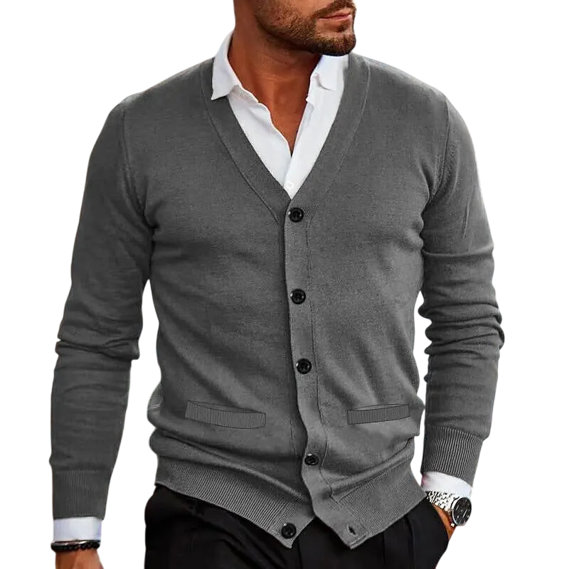 Luke – Lässiger V-Ausschnitt Cardigan