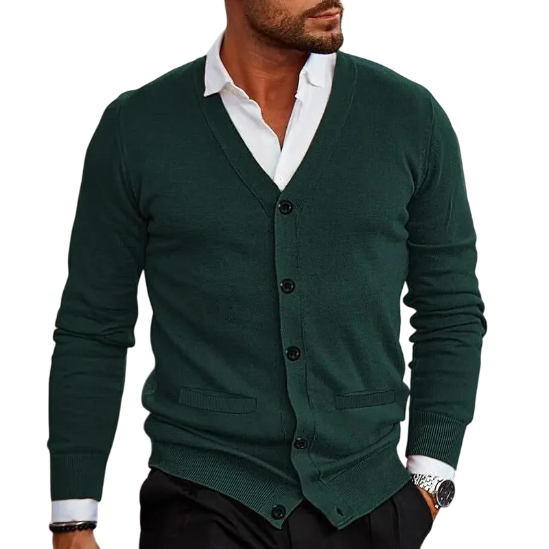 Luke – Lässiger V-Ausschnitt Cardigan