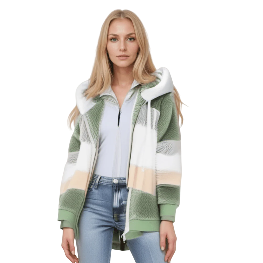 CozyFleece Damen Plüsch-Kunstpelzjacke