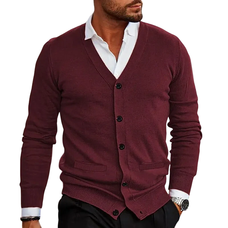 Luke – Lässiger V-Ausschnitt Cardigan