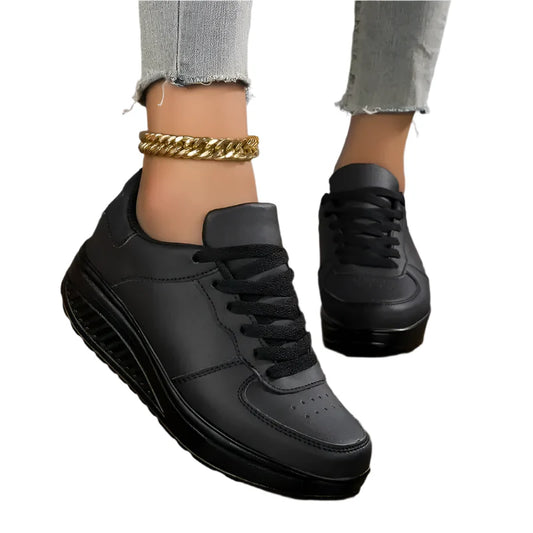 Xaviera – Legere Fashion Atmungsaktive Plateau-Keil Orthopädische Sneakers