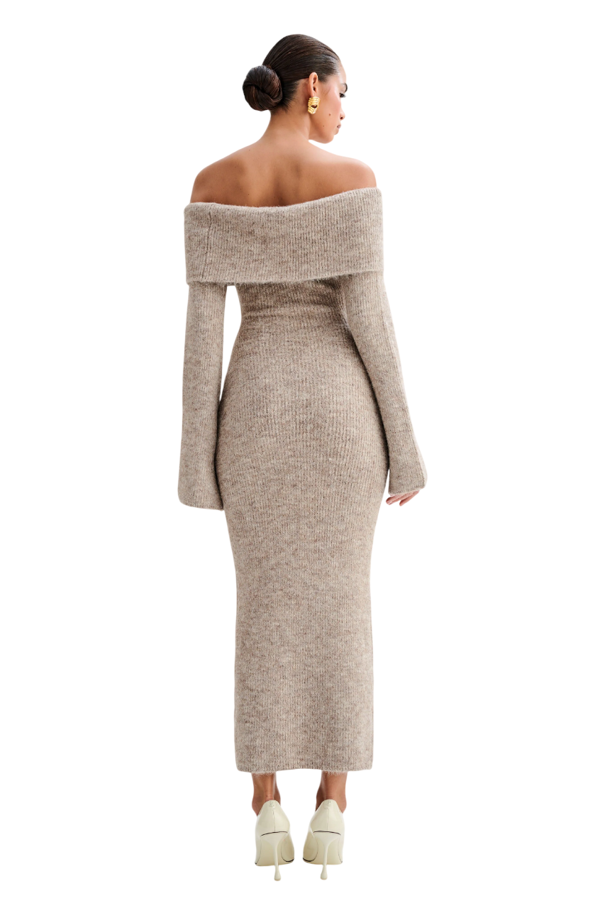 Eleanor™ Schulternahes Strickkleid