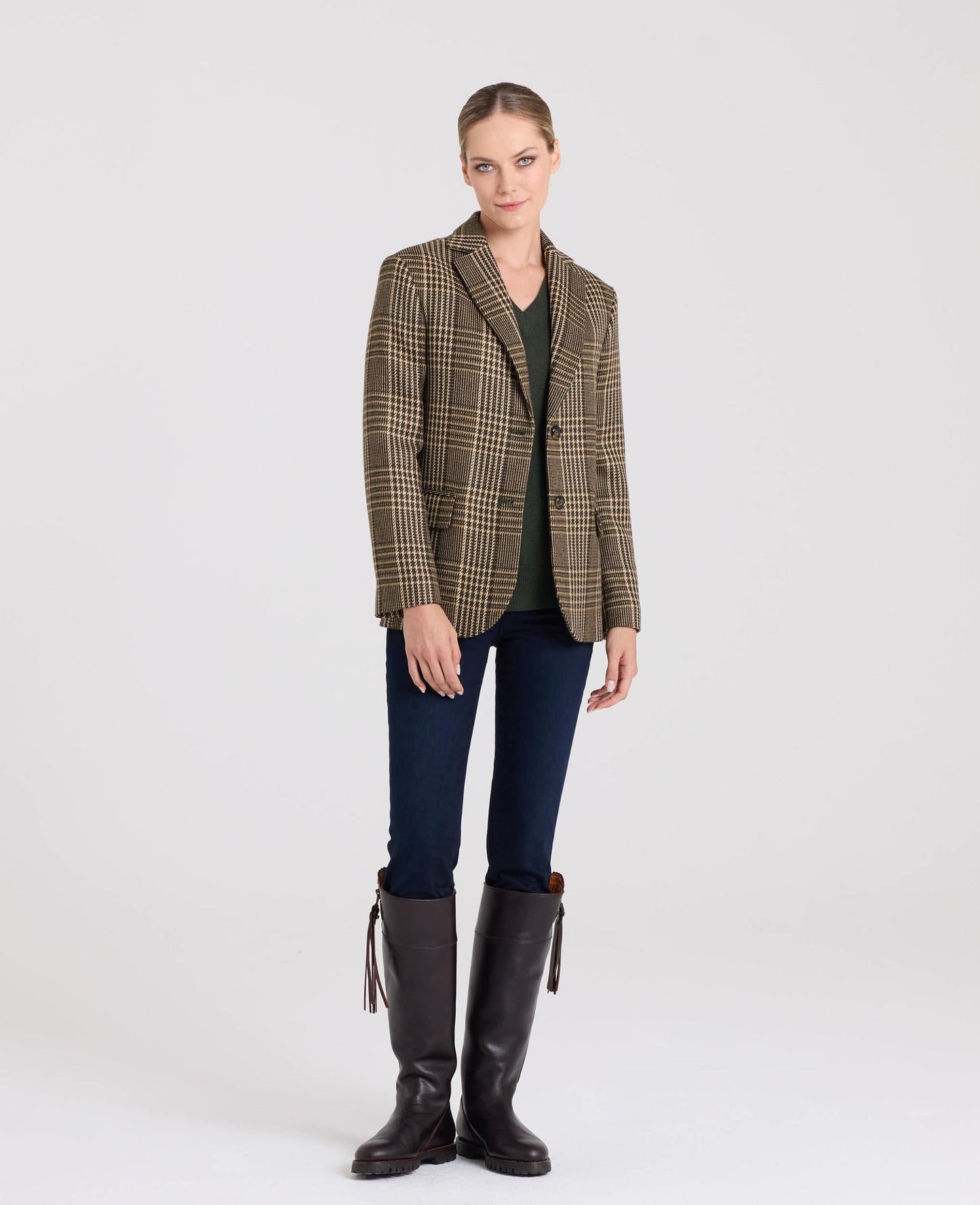 Der Carol Oversized Karo-Blazer