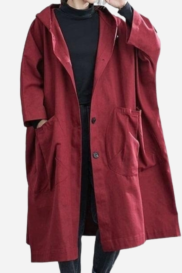 Sienna – Oversized Wasserabweisende Windbreaker-Jacke (Einheitsgröße)