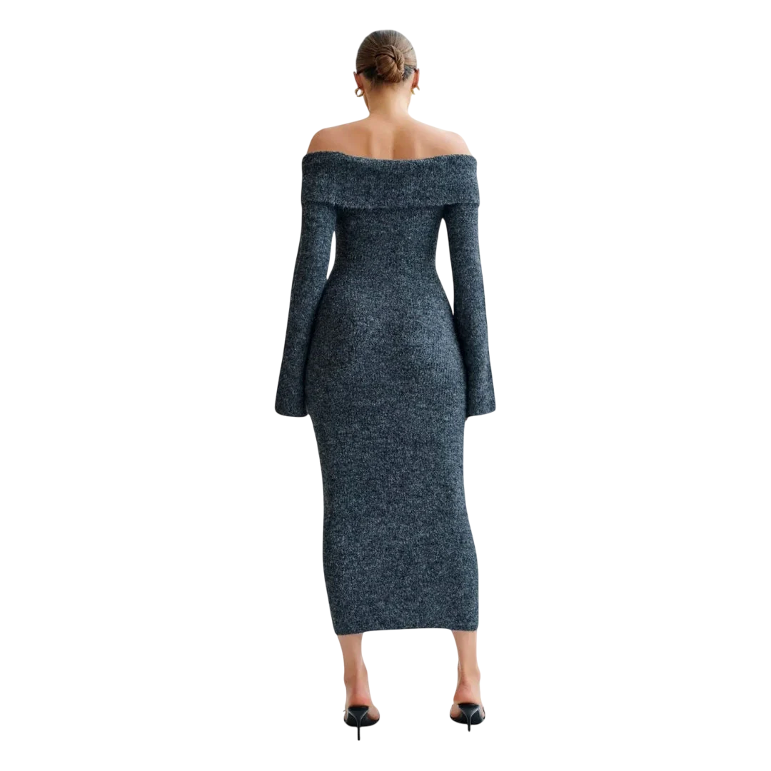 Eleanor™ Schulternahes Strickkleid