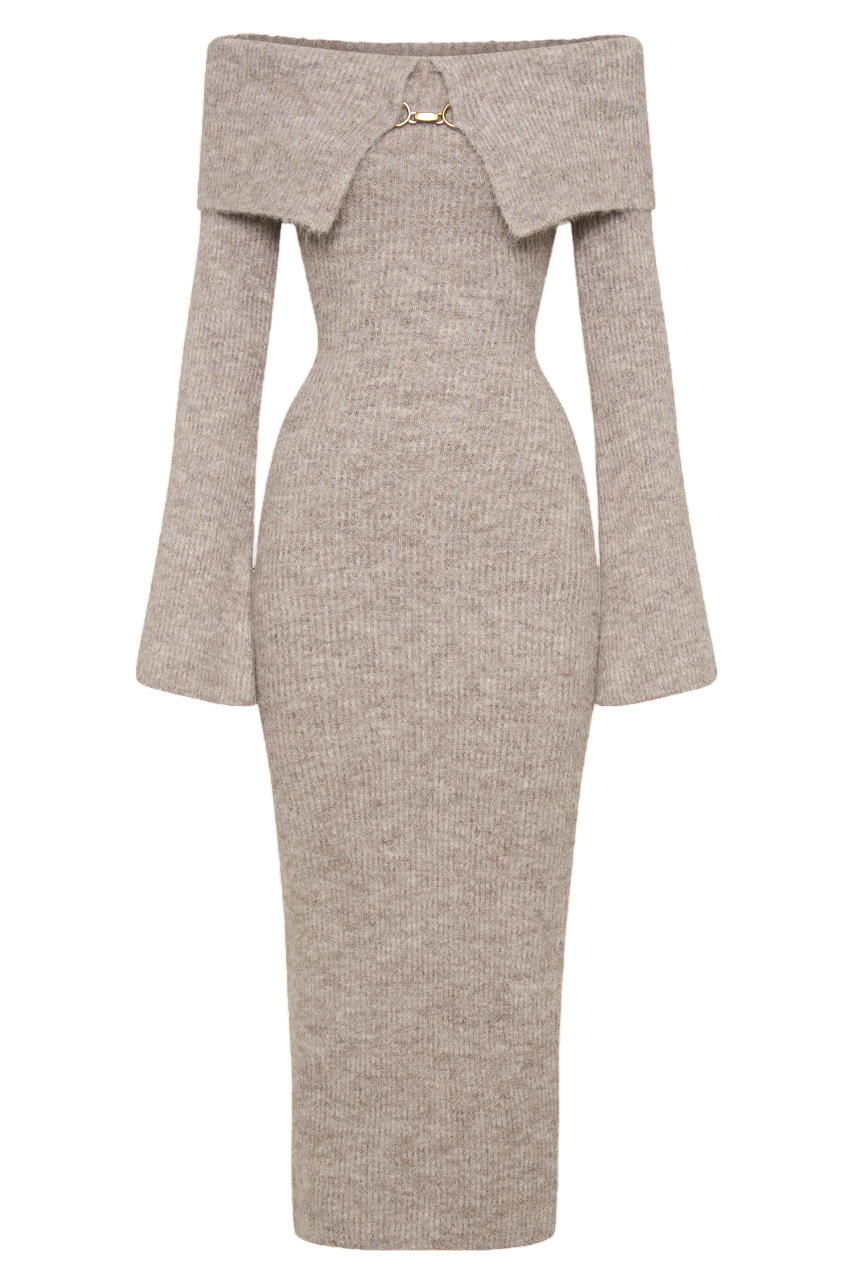Eleanor™ Schulternahes Strickkleid