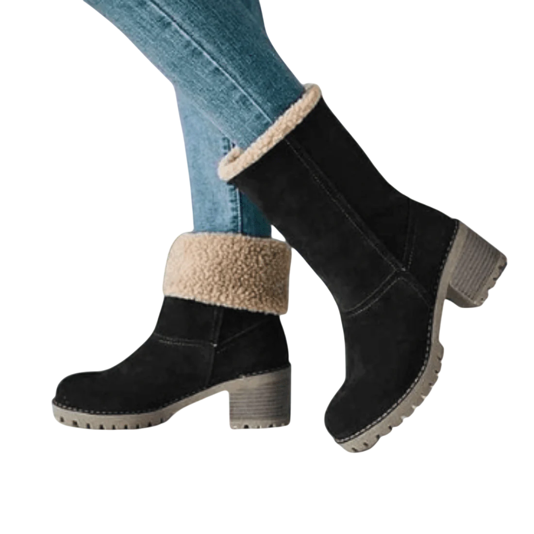 Lior – Wollgefütterte Stiefel in Mid-Calf-Höhe – Warme & Stilvolle Winterstiefel