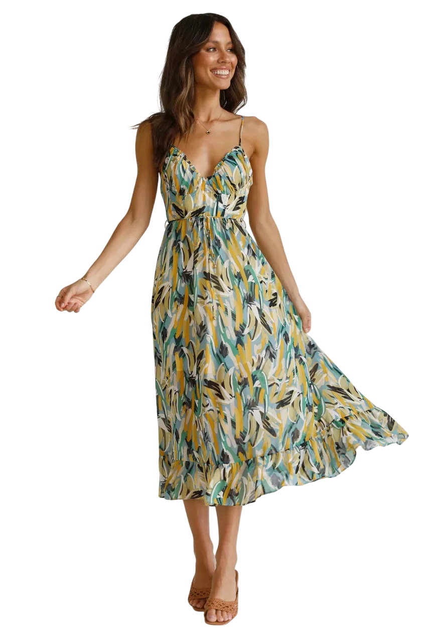 Aami – Boho Floral Maxikleid
