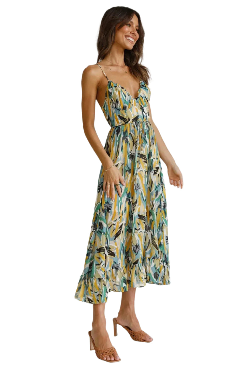 Aami – Boho Floral Maxikleid