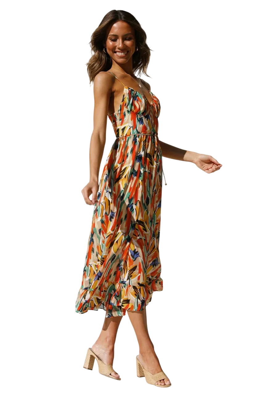 Aami – Boho Floral Maxikleid