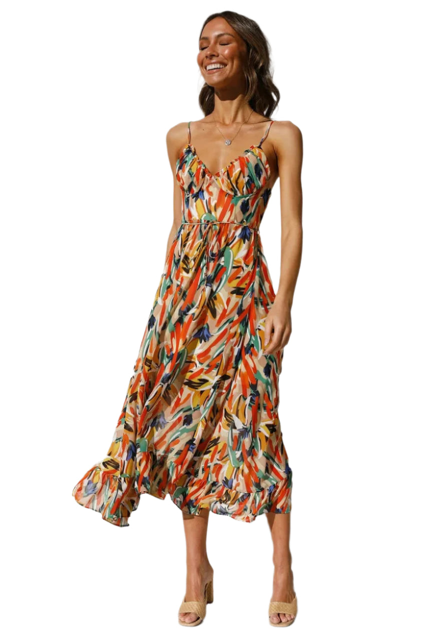 Aami – Boho Floral Maxikleid