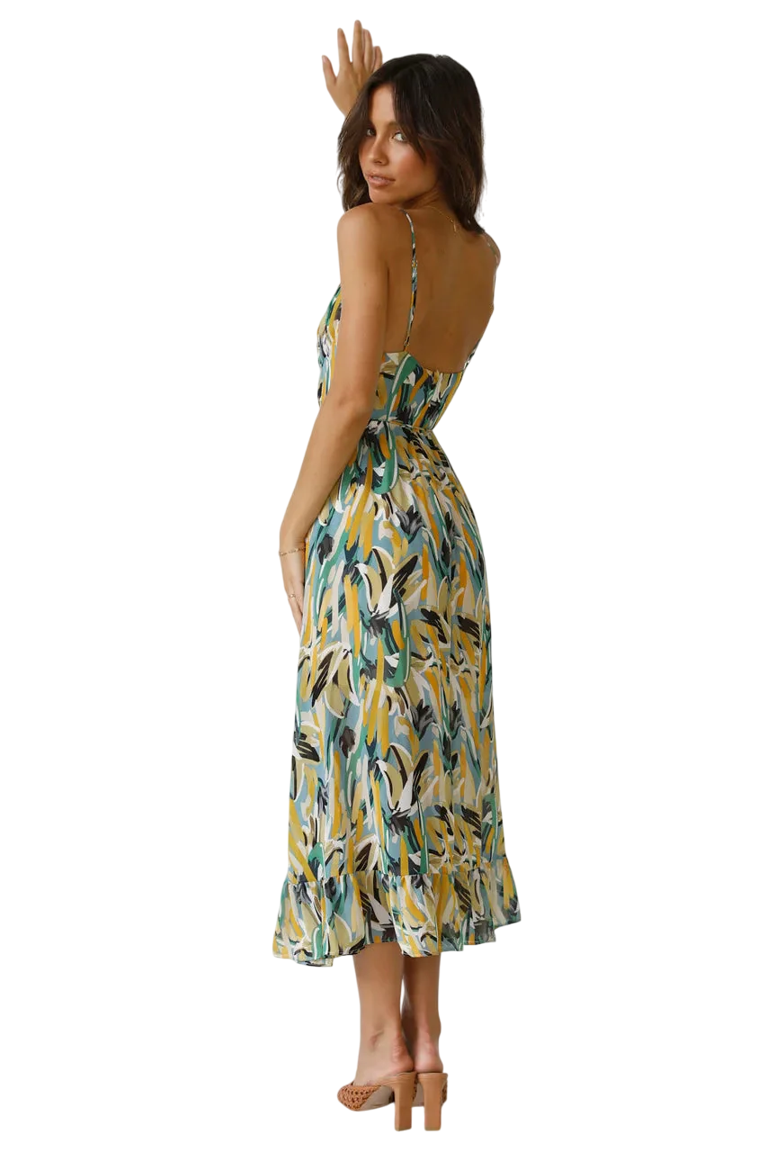 Aami – Boho Floral Maxikleid