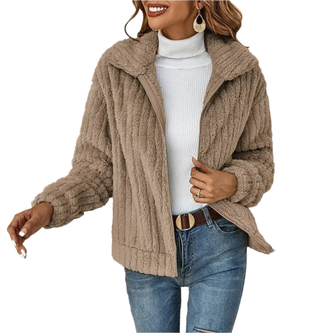 Emily – Damen Lang-Fleece-Cardigan