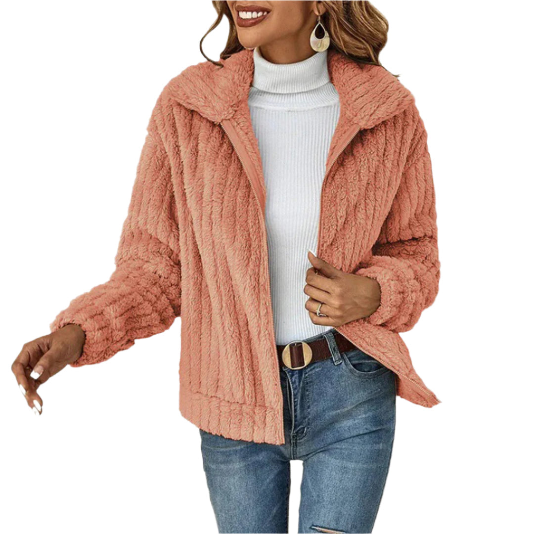 Emily – Damen Lang-Fleece-Cardigan